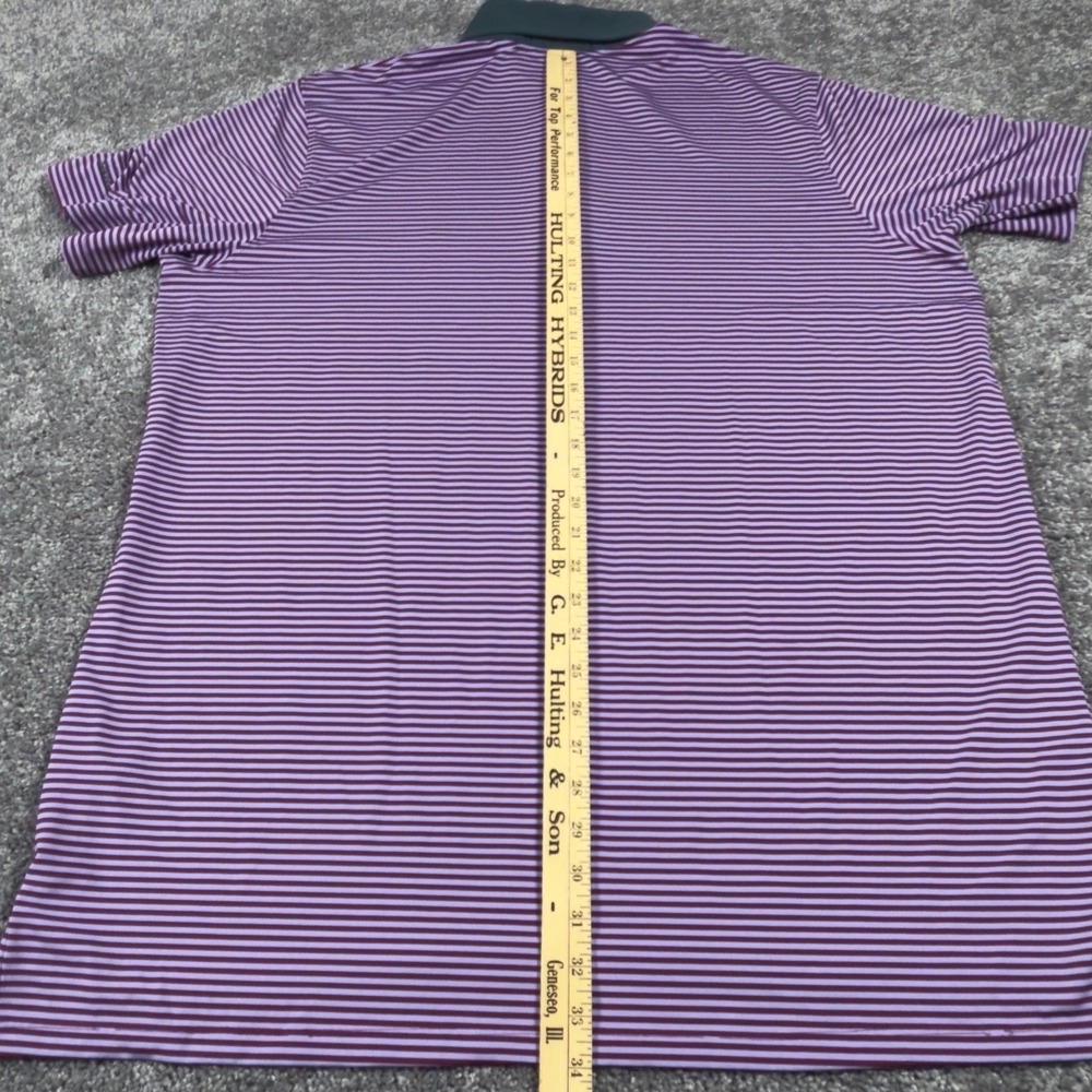 GREYSON GOLF Performance Golf Polo Shirt Men's Size XXL Purple Stripes Logo - Picture 8 of 8